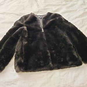 Zara black fur jacket
